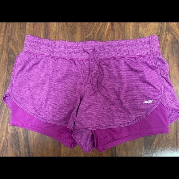 AVIA Womens 2 In 1 Running Shorts Size XXL Wide Elastic Waistband Gym XXL - Picture 3 of 5